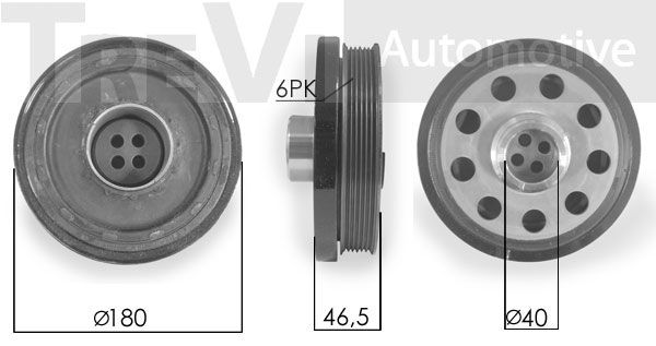 TREVI AUTOMOTIVE Hihnapyörä, kampiakseli PC1162